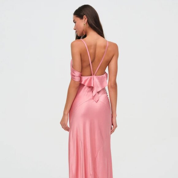 FOR LOVE & LEMONS Jewel Maxi Dress In Mauve (size S) NWT - Picture 3 of 13